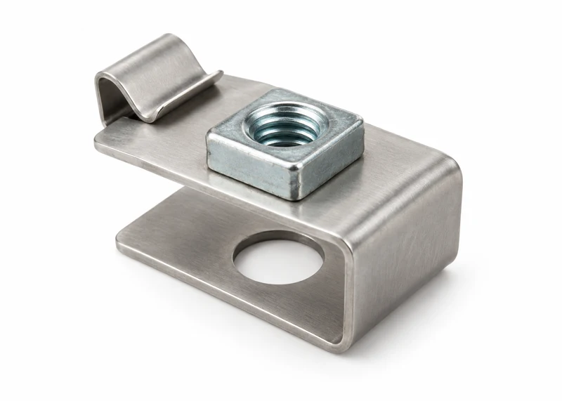 Dadi a clip U con gabbia inox
