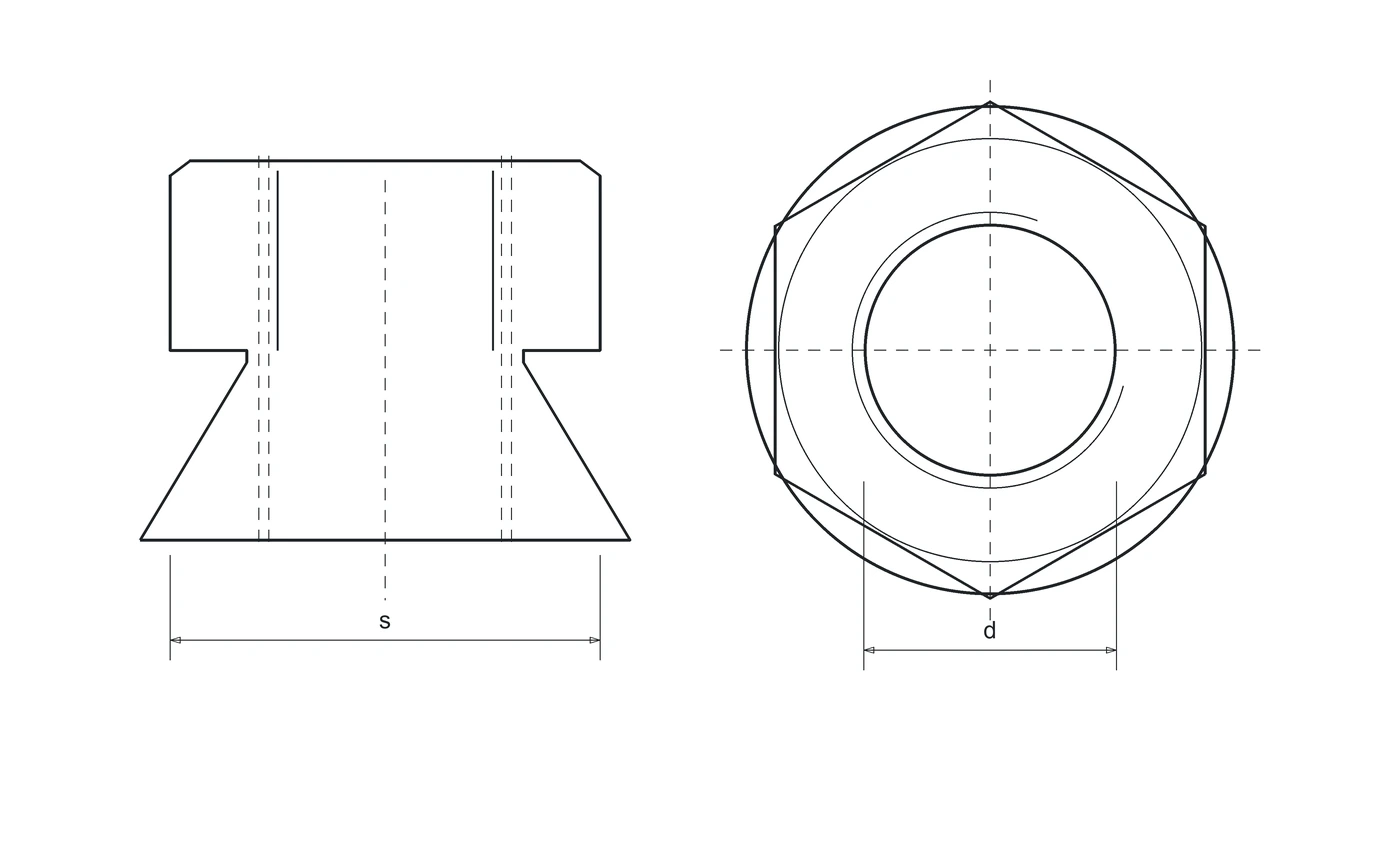 Disegno tecnico DADI A STRAPPO