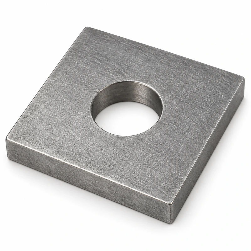 Piastrina quadra con foro tondo · 100 HV