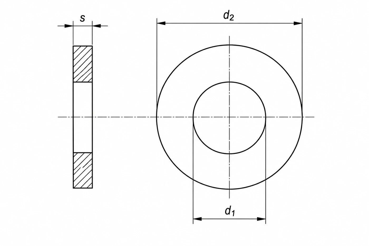 Disegno tecnico DIN 125 A