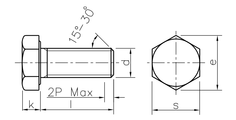 DIN 558 / UNI 5725 - ISO 4018