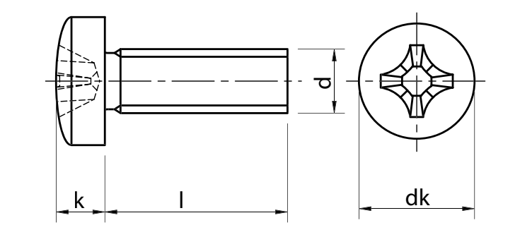 DIN 7985 / ISO 7045 / UNI 7687