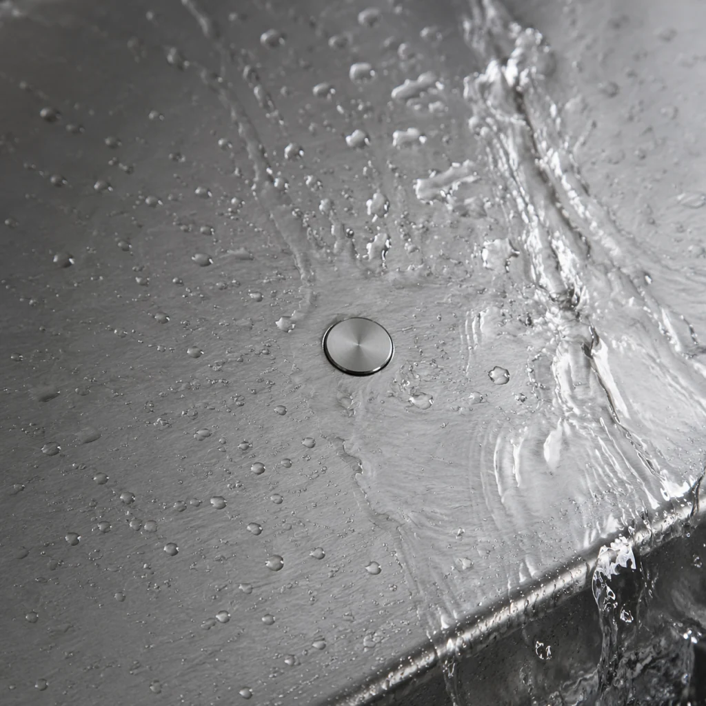 Flush fastener surface designed for easier cleaning