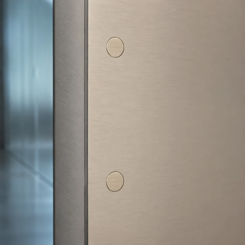 Flush heads integrated into an architectural surface