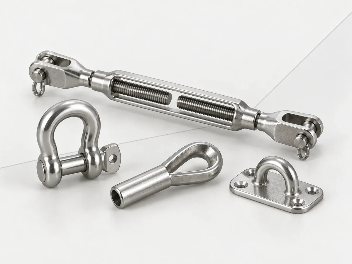 Arridatoio, grillo e accessori nautici in acciaio inox