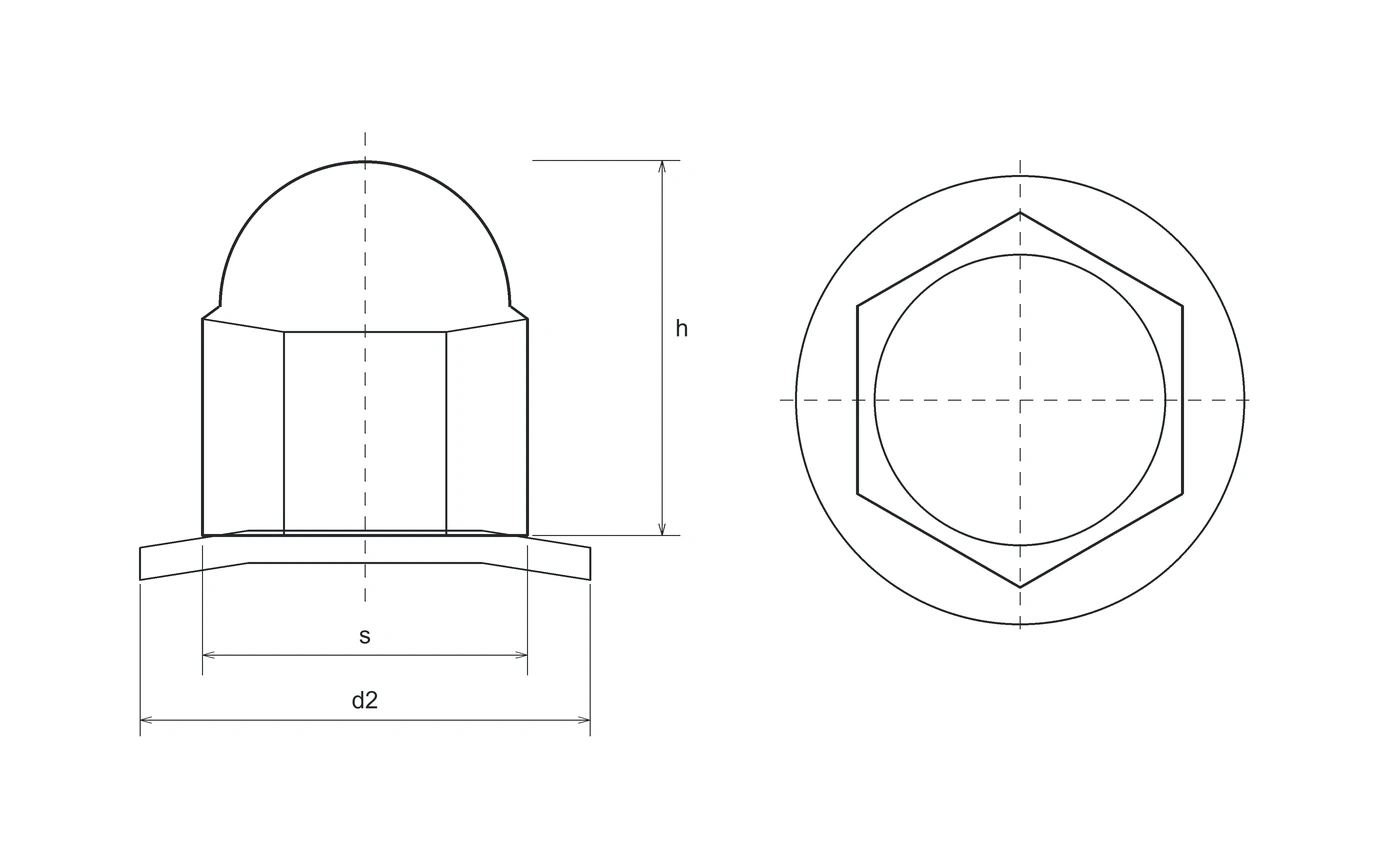 Disegno tecnico Assieme cieco + rondella conica
