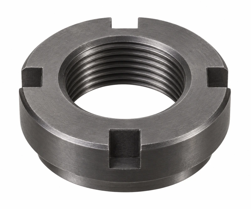 Slotted shaft locknut