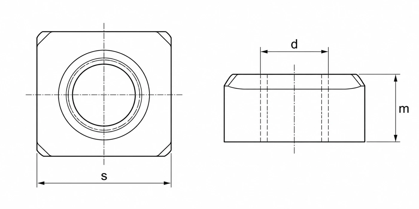 Technical drawing DIN 557
