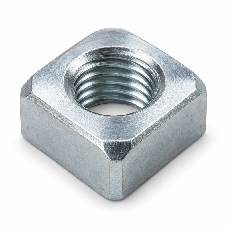 Chamfered square nut