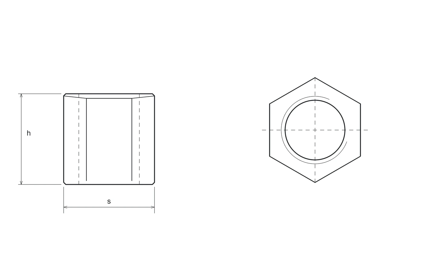 Technical drawing DIN 103 · Tr thread
