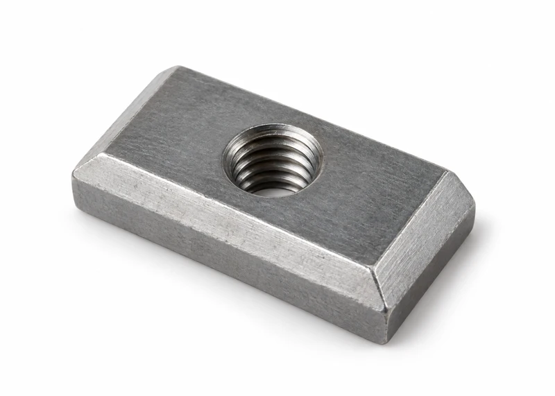 Trapezoidal-edge rectangular nuts