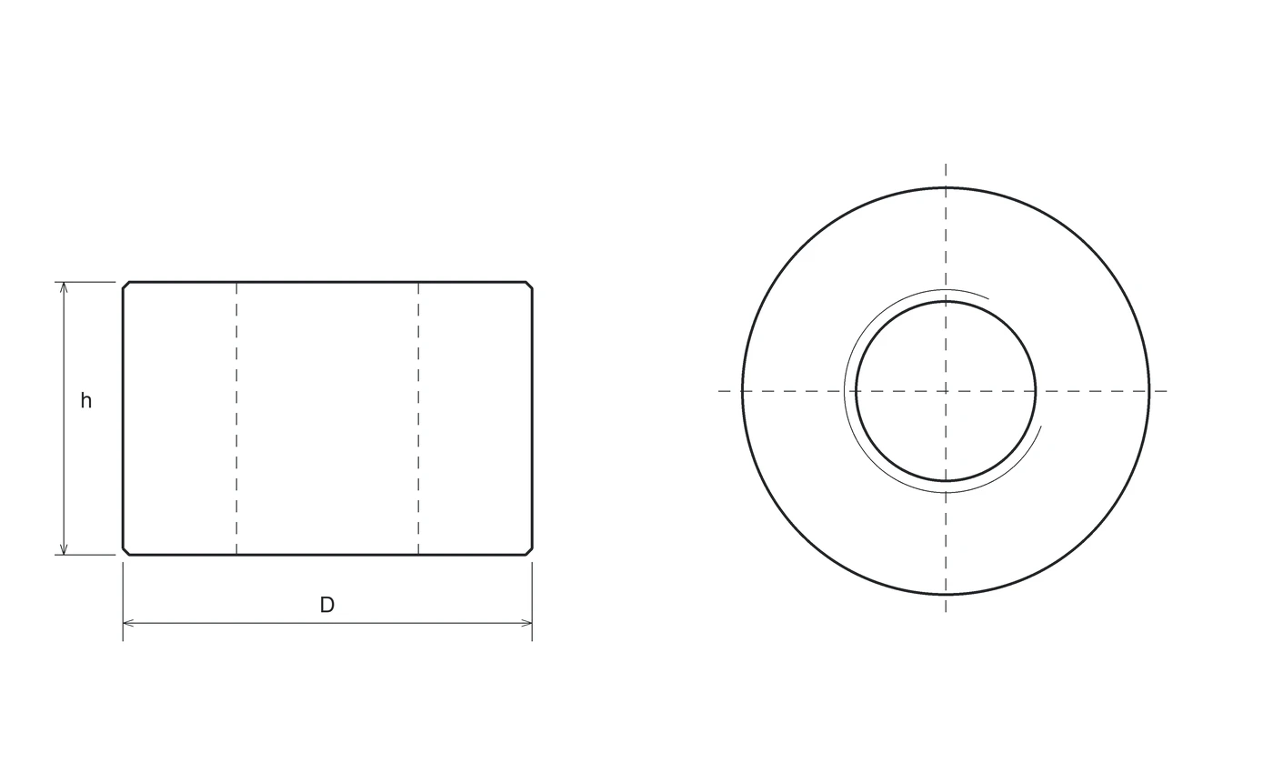 Technical drawing DIN 103 · Tr thread
