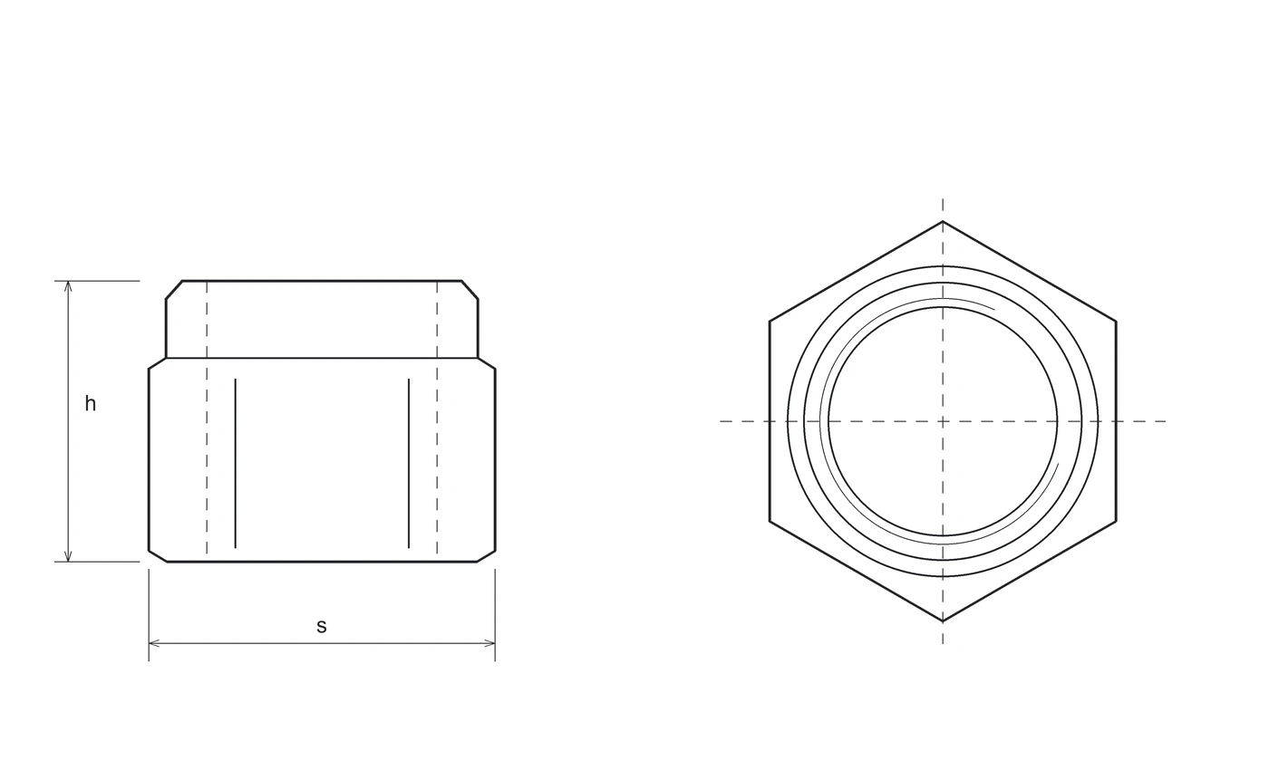 Technical drawing ASME B18.16.6