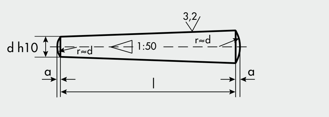DIN 1 B / ISO 2339 B / ex UNI 129