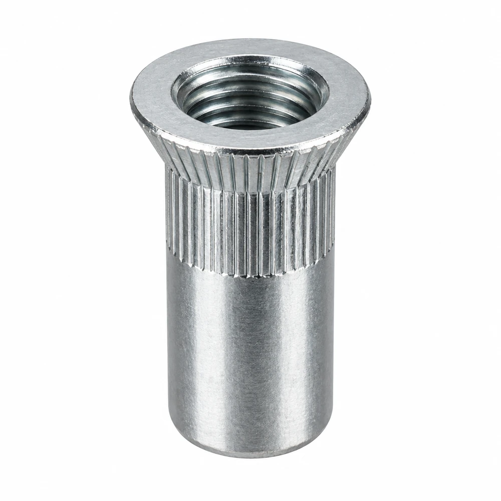Rivet nut · Countersunk head · Knurled cylindrical · Closed end