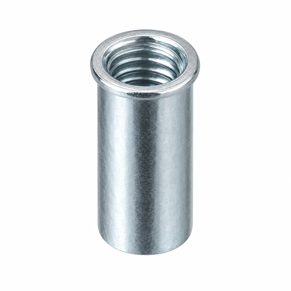 Rivet nut · Reduced head · Smooth cylindrical · Open end