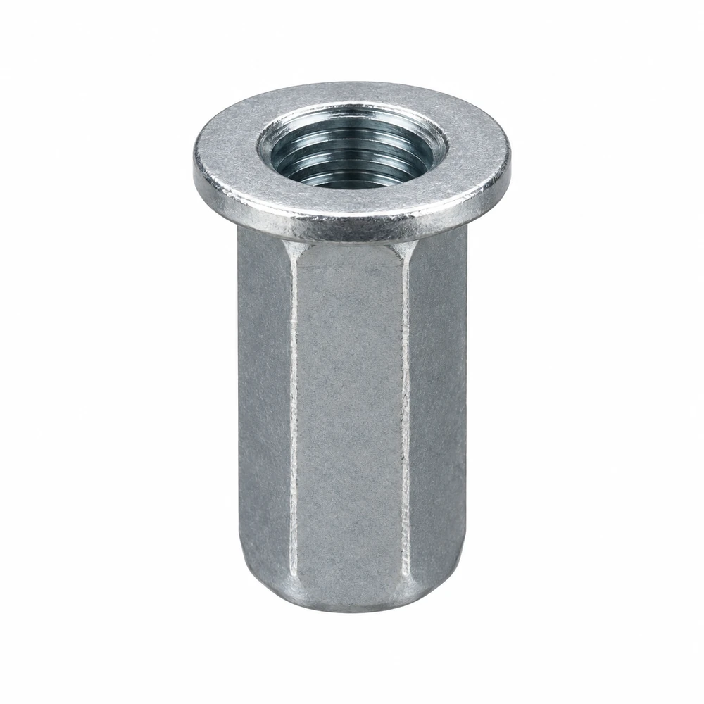 Rivet nut · Round / large head · Hexagonal · Closed end