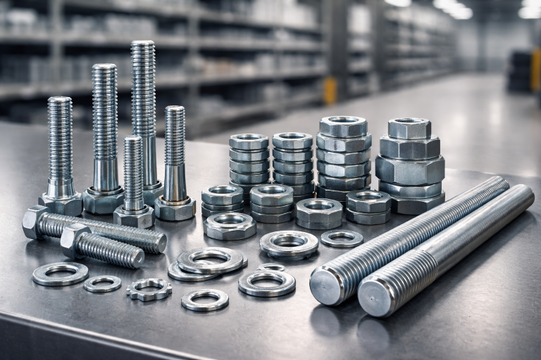 Bolts, nuts, washers and threaded rods