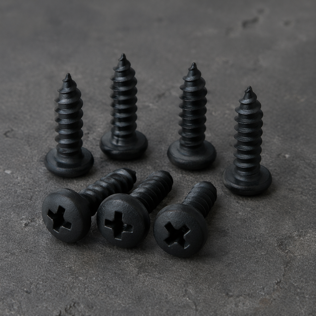 black oxide industrial fasteners