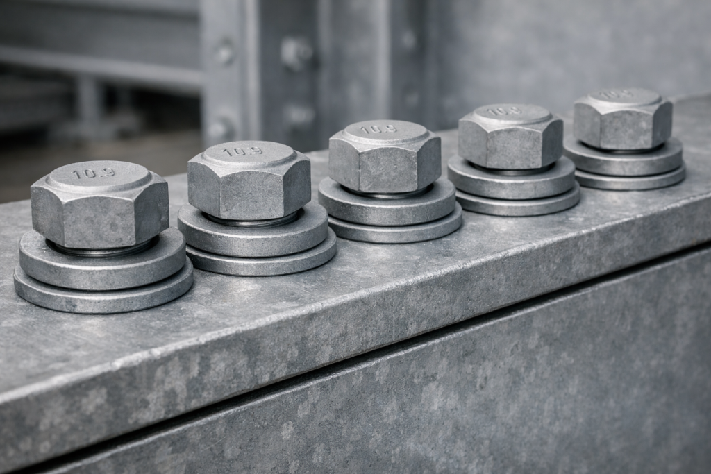 EN 14399 high strength structural bolts in steel connection