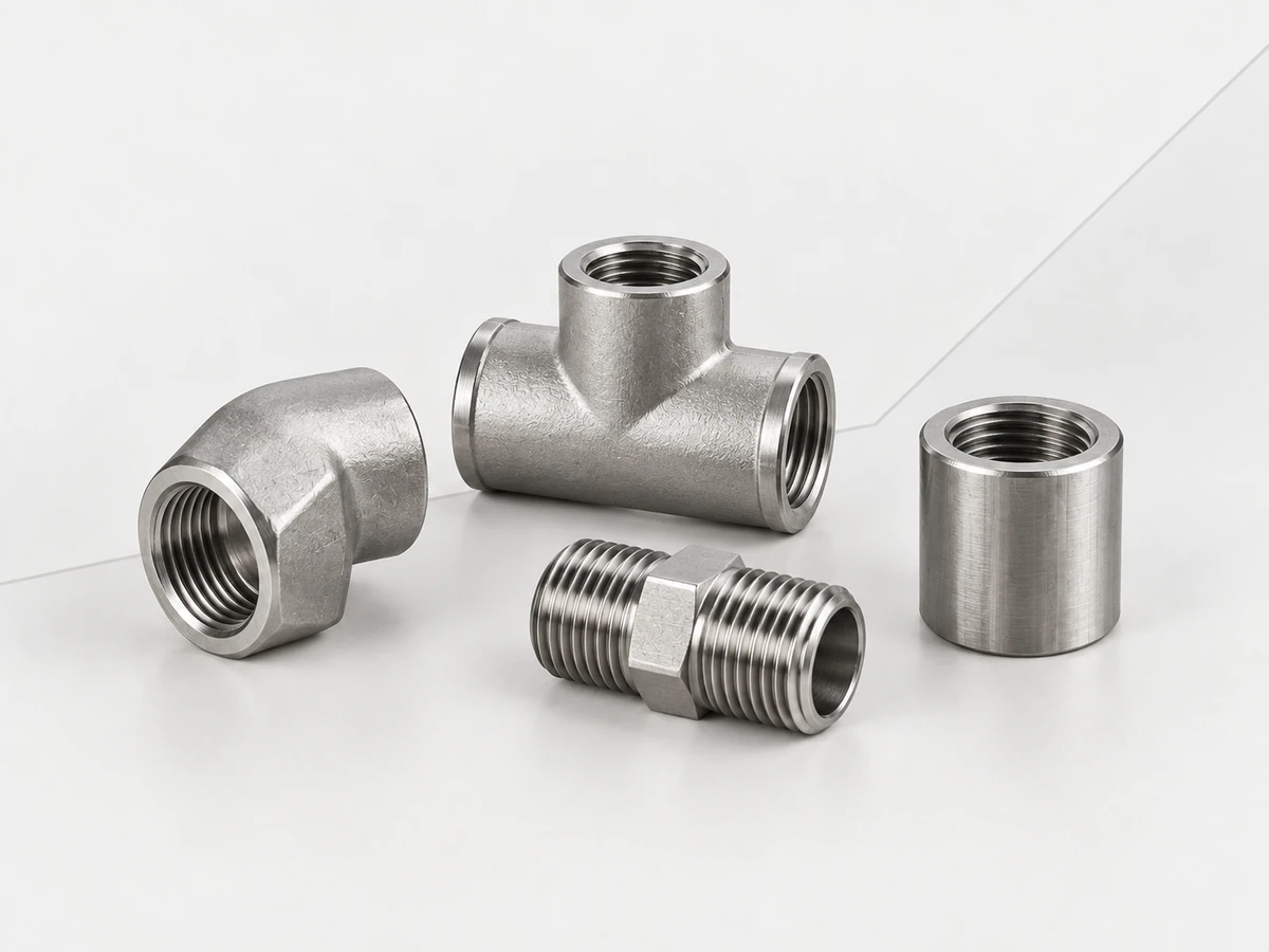 Stainless steel elbow, tee, nipple and coupling